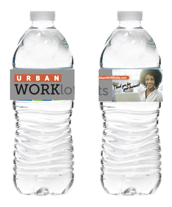 WORKlofts Bottled Water Label (1,000) @$0.37/ea